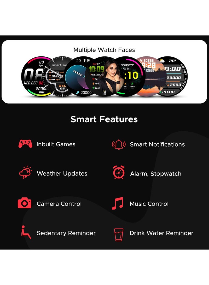 Smartwatch Brand Talk 2 Bluetooth Calling Smartwatch with Dual Button, Hands On Voice Assistance, 120 Sports Modes, in Built Mic & Speaker with IP68 Rating (Silver Grey)