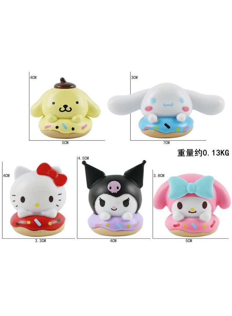 Kawaii Sanrio Figure My Melody kuromi Figure Birthday Party Supplies, Cinnamon Cupcake Toppers, Cute Mini Figure Toys Birthday Party Favor For Kids Fans Collection Bouquet Desk Decor