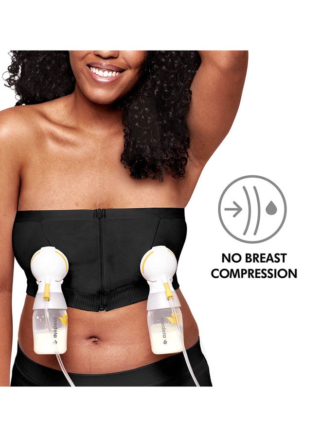 Easy Expression Hands-Free Pumping Bra, Black, Small