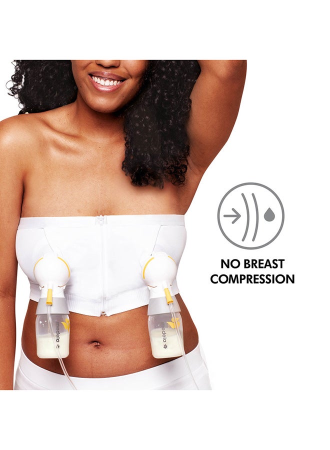 Easy Expression Hands-Free Pumping Bra White Extra Large