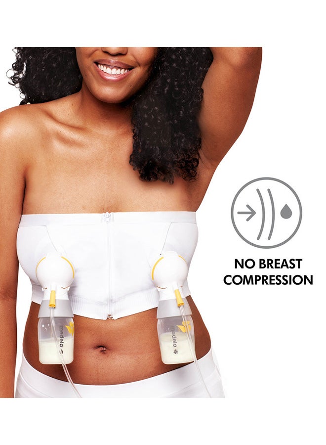 Easy Expression Hands-Free Pumping Bra, White, Large