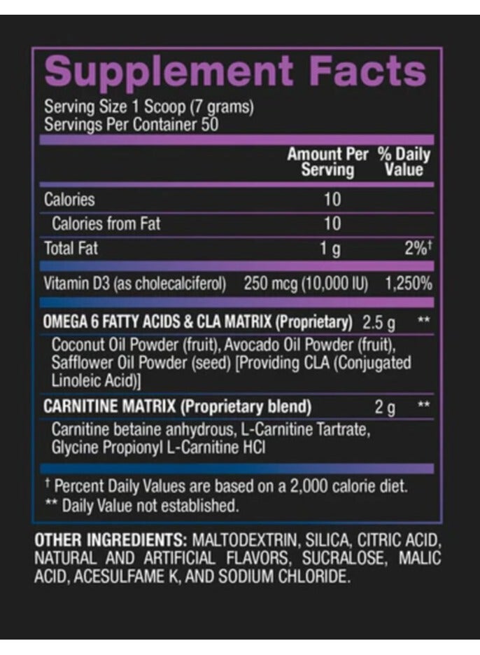 BPI Sports CLA + Carnitine 350g Watermelon Freeze Flavor 50 Serving