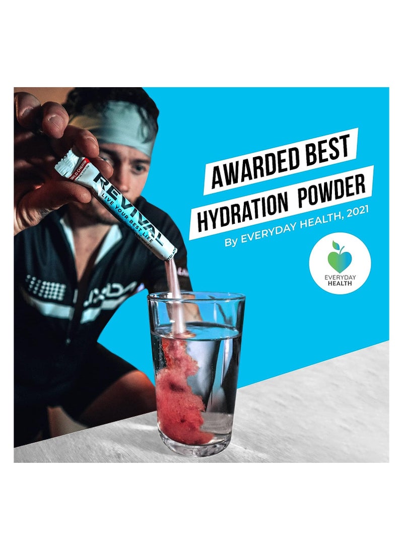 Revival Rehydration and recovery elctrolyte drink mix with vitamins C, B1, B3, B5, B12  mix flavour