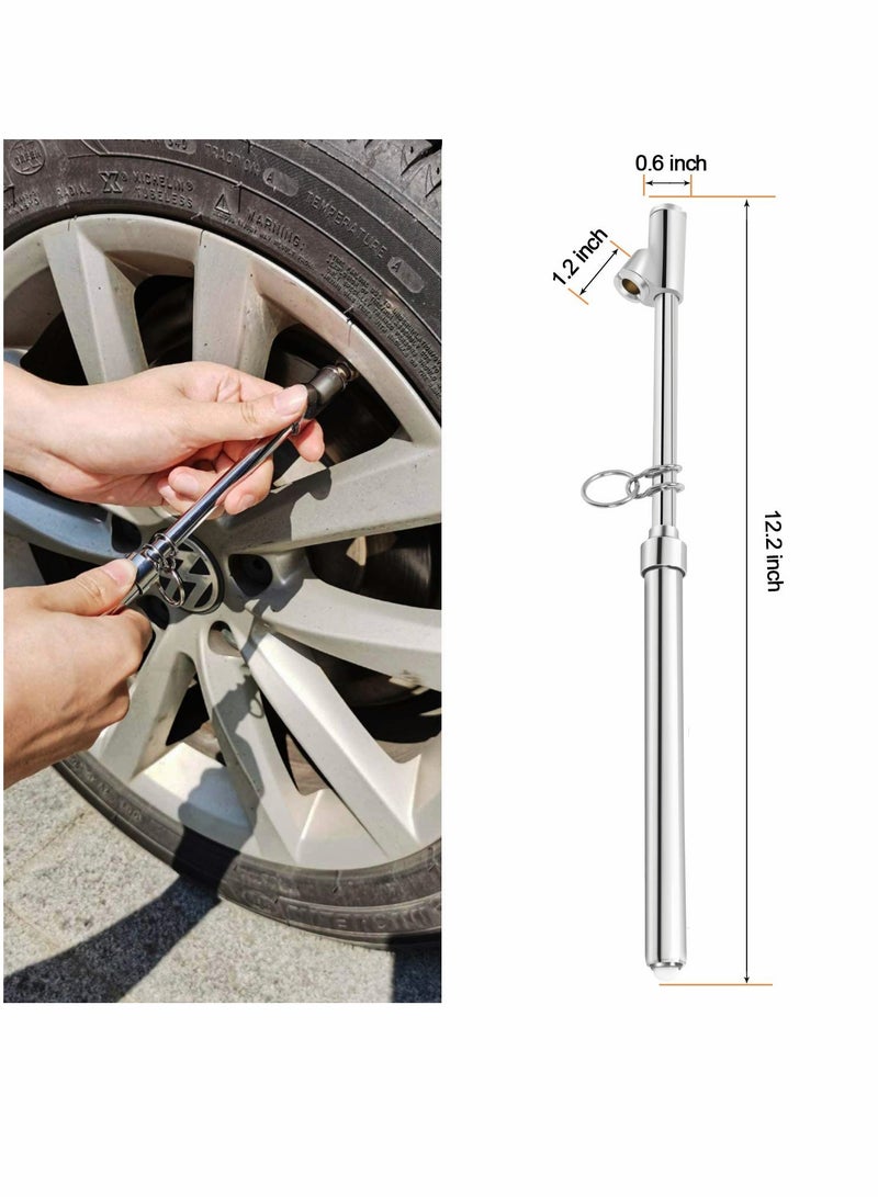 Dual Head Tire Pressure Gauge, SYOSI, Heavy Duty Pen Tire Gauge Range 10-150PSI, 1-10Bar, Dual Head Truck Air Pressure Gauge (Pack of 2)