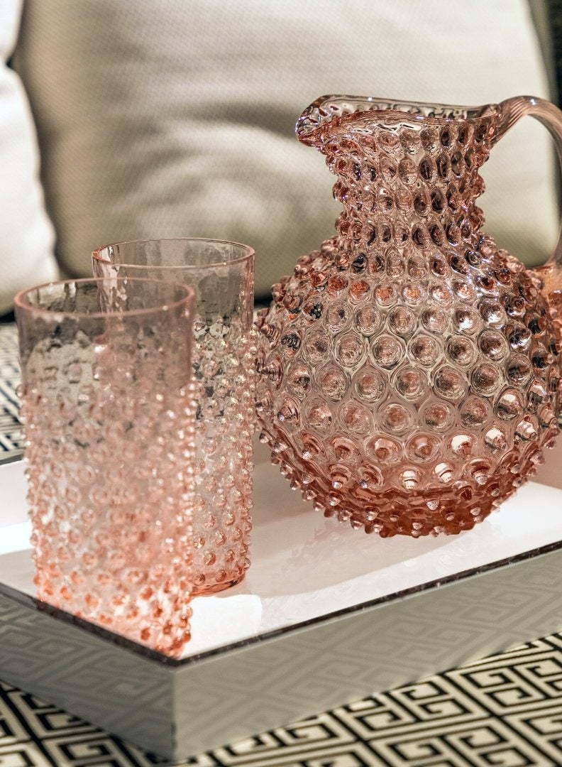 Blush Pink Hand-blown Glass - Set of 2