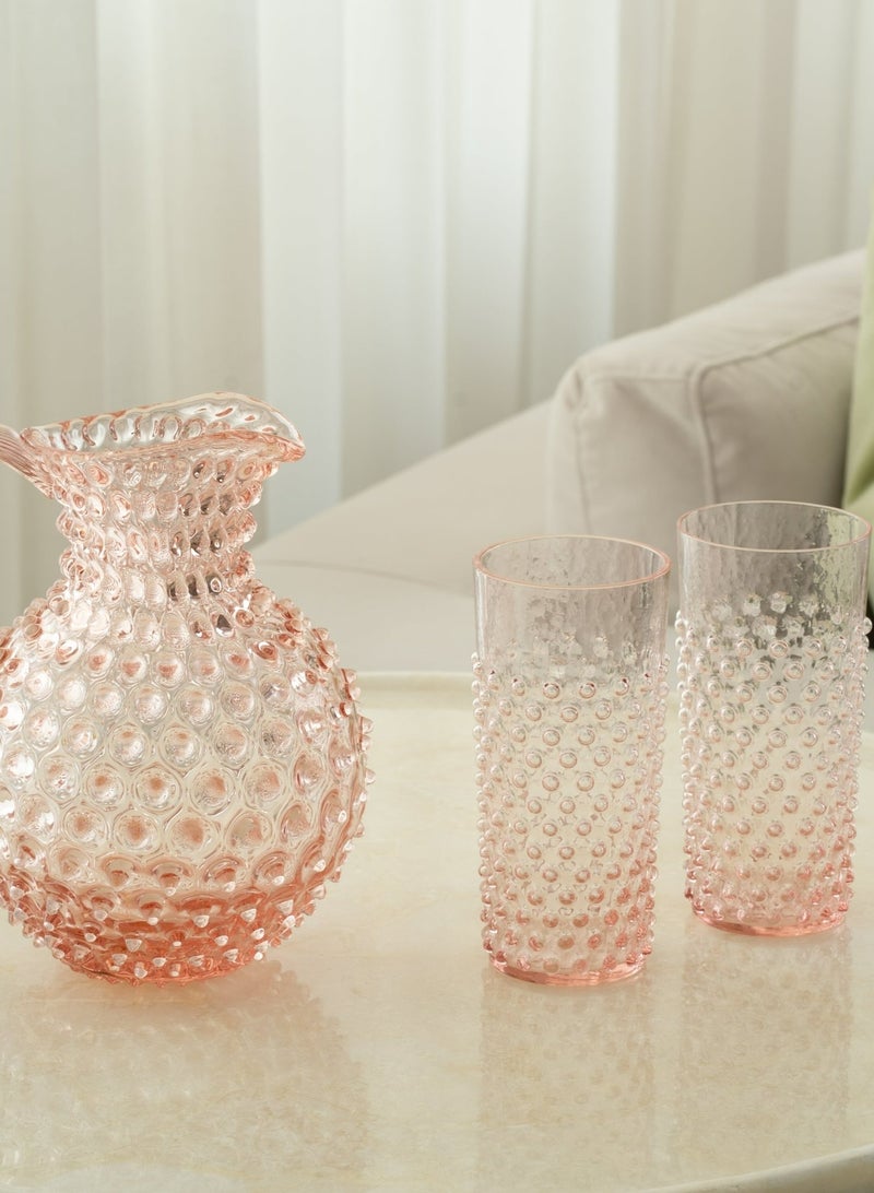 Blush Pink Hand-blown Glass - Set of 2