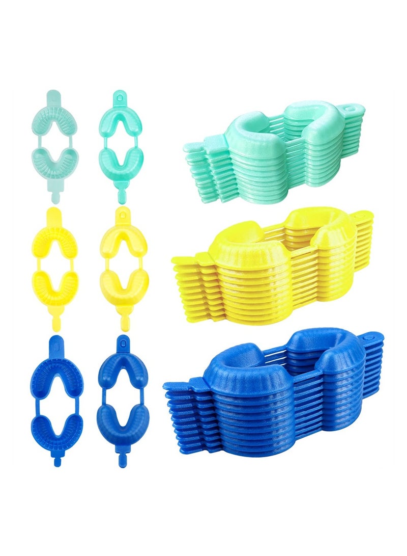 30Pcs Disposable Dental Fluoride Trays 3 Sizes Dental Impression Trays Foam Mouth Guard Fluorinated Foam Tray S M L