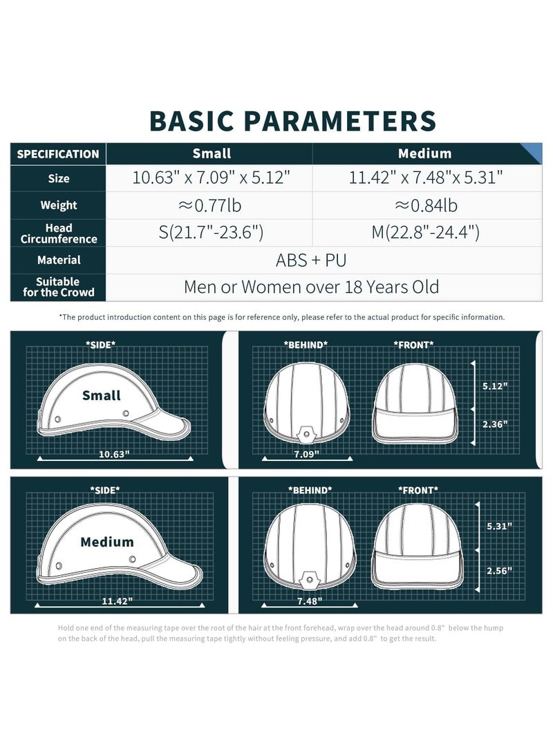 Urban Baseball Cap Style Bicycle Helmet for Adults - Adjustable Cycling Helmet for Commuting, Mountain, and Road MTB - Stylish and Safe Design for Teens and Adults.