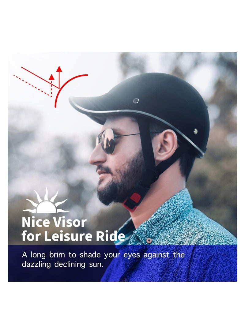 Urban Baseball Cap Style Bicycle Helmet for Adults - Adjustable Cycling Helmet for Commuting, Mountain, and Road MTB - Stylish and Safe Design for Teens and Adults.