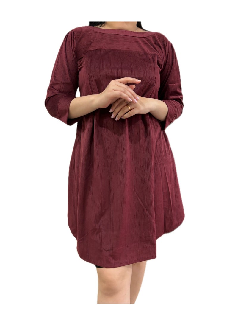 Zebees Maternity Velvet Dress,Comfortable & Stylish