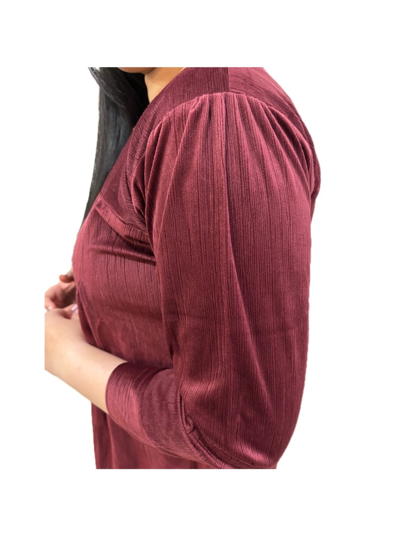 Zebees Maternity Velvet Dress,Comfortable & Stylish