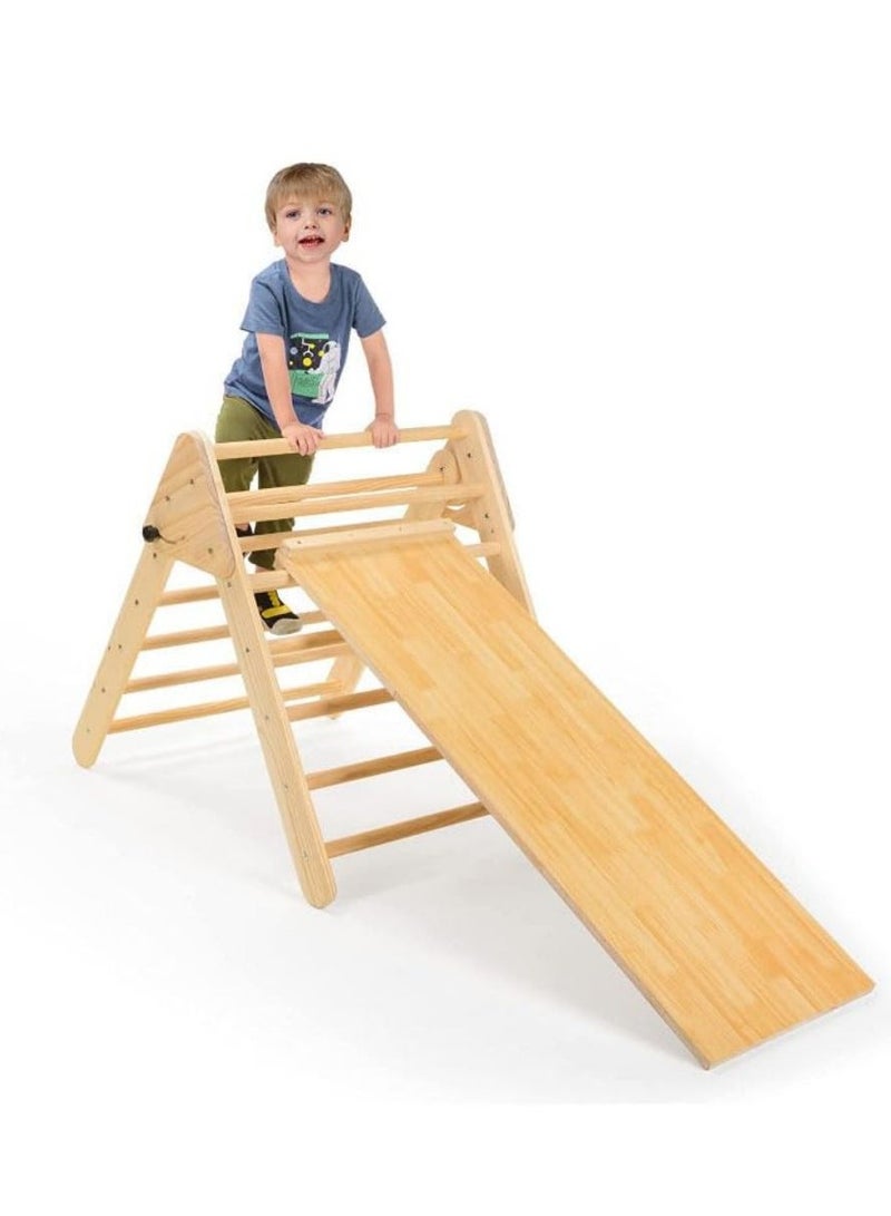 COOLBABY Solid Wood Children's Climbing Triangle Indoor Household Small Family Amusement Park Baby Climbing Slide Combination Folding Frame