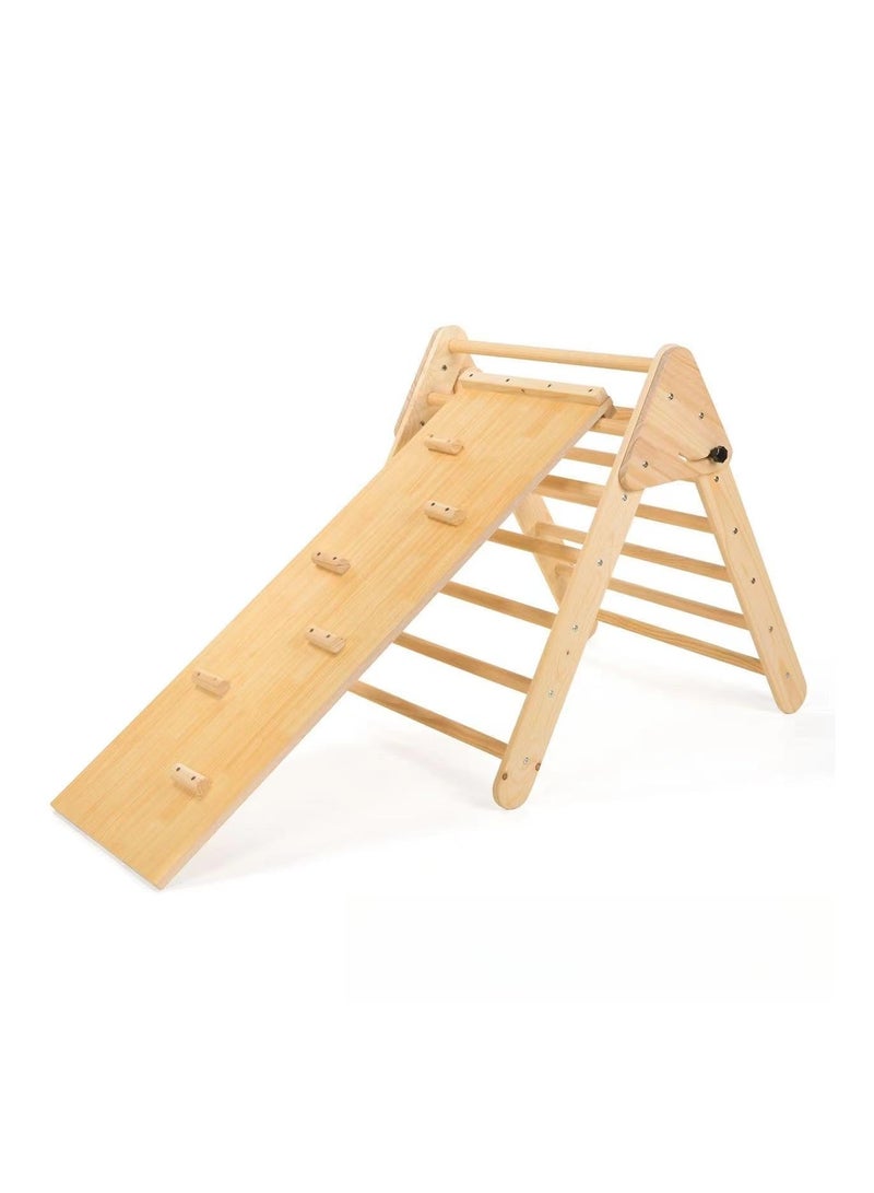 COOLBABY Solid Wood Children's Climbing Triangle Indoor Household Small Family Amusement Park Baby Climbing Slide Combination Folding Frame