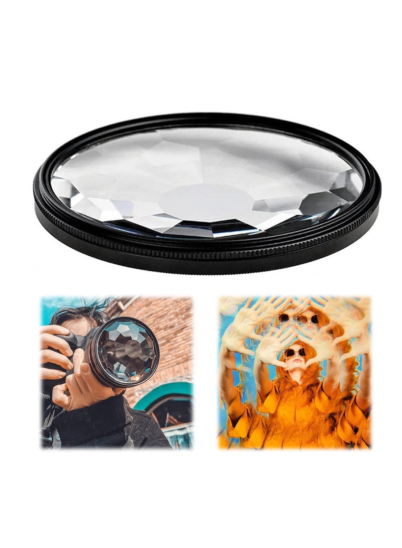 77mm Camera Lens Filter, Crystal Clear 77mm Glass Prism Camera Lens Filter - Capture Stunning Images with Variable Subjects - Essential SLR Photography Accessory (Kaleidoscope)