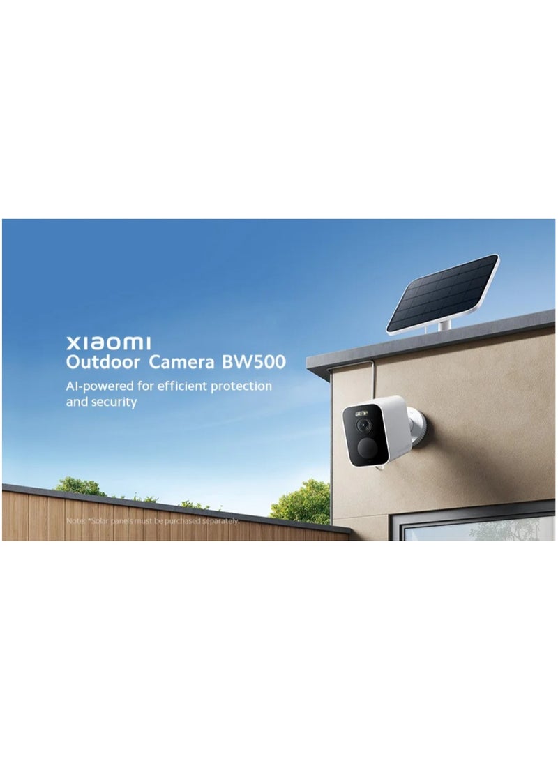 Outdoor Camera Bw500 | 2.5K Full-Colour Night Vision | Ip67 Dust And Water Resistance | 8Gb Built-In Storage | Encrypted Data Transmission | White