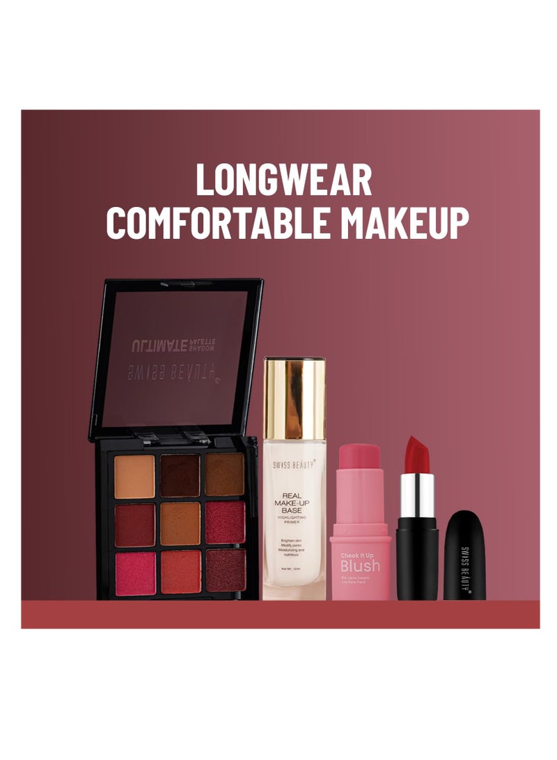 Swiss Beauty  Matte Creamy Lipstick Non drying  Highly pigmented Lipstick Shade Velvet Maroon 3.8gm