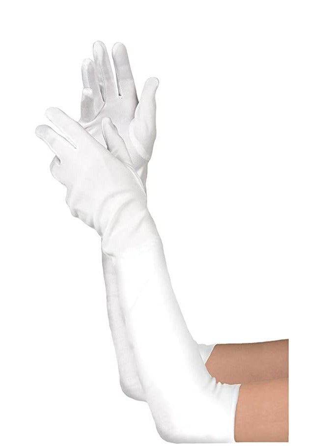 Satin Opera Gloves, Formal Bridal Banquet Party Wedding Opera Mitten