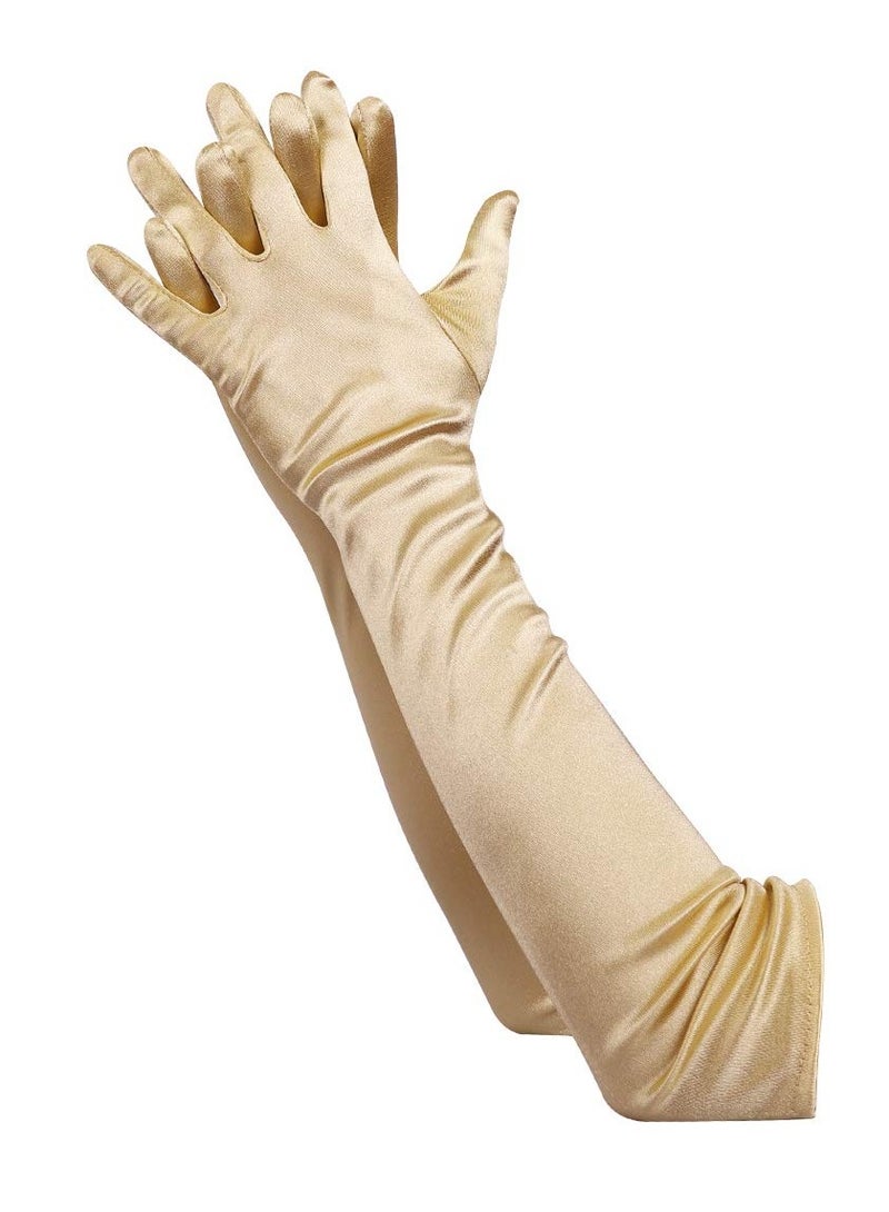 Satin Opera Gloves Long Elbow Satin Gloves Set 21