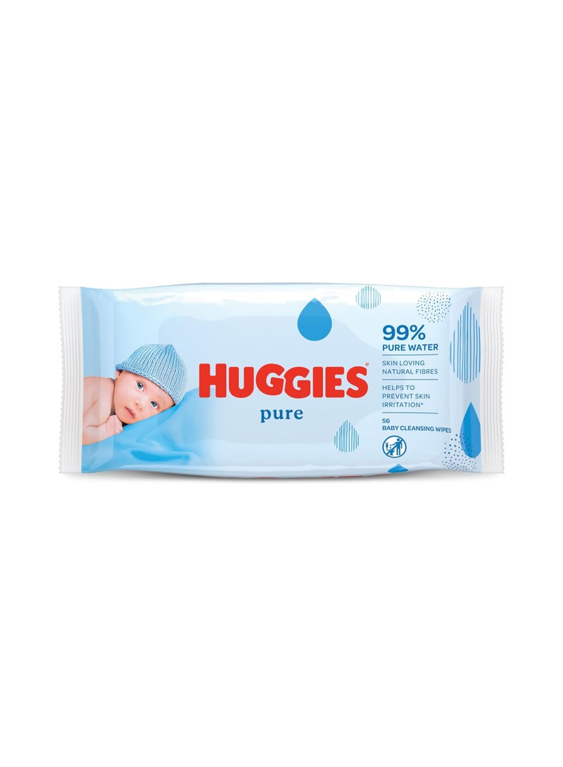 Huggies Pure Baby Wipes, 99% Pure Water Wipes, Pack of 10