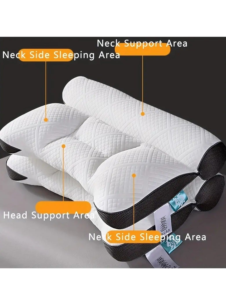 1pcs Neck Traction Pillow, Breathable Bedding For Hotel Home Decor, Pillow For Back Belly Or Side Sleepers