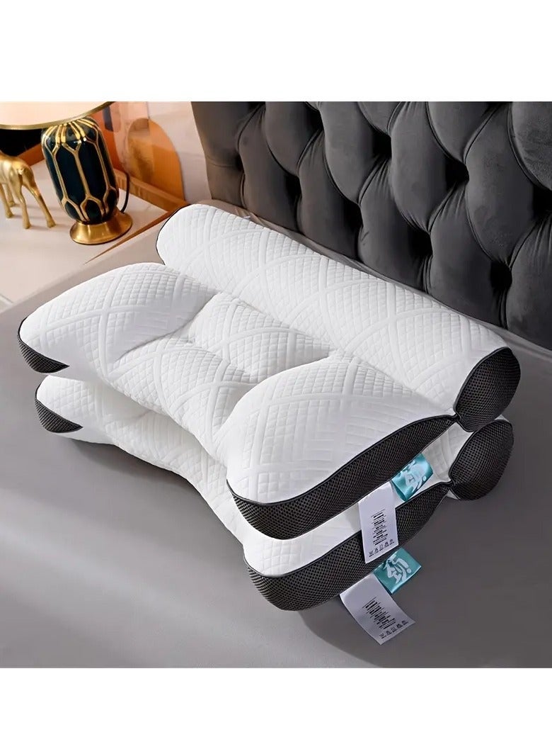 1pcs Neck Traction Pillow, Breathable Bedding For Hotel Home Decor, Pillow For Back Belly Or Side Sleepers