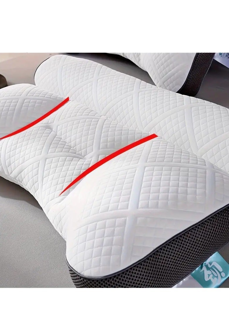 1pcs Neck Traction Pillow, Breathable Bedding For Hotel Home Decor, Pillow For Back Belly Or Side Sleepers