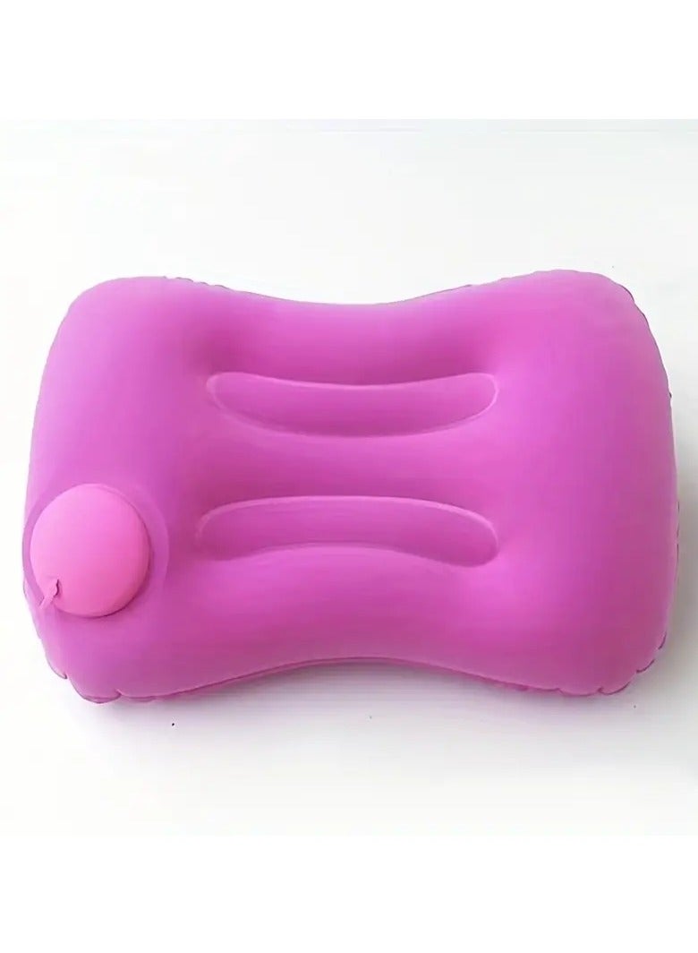 Soft and Portable Inflatable Pillow for Comfortable Sleep on Airplanes, Trains, and in the Office