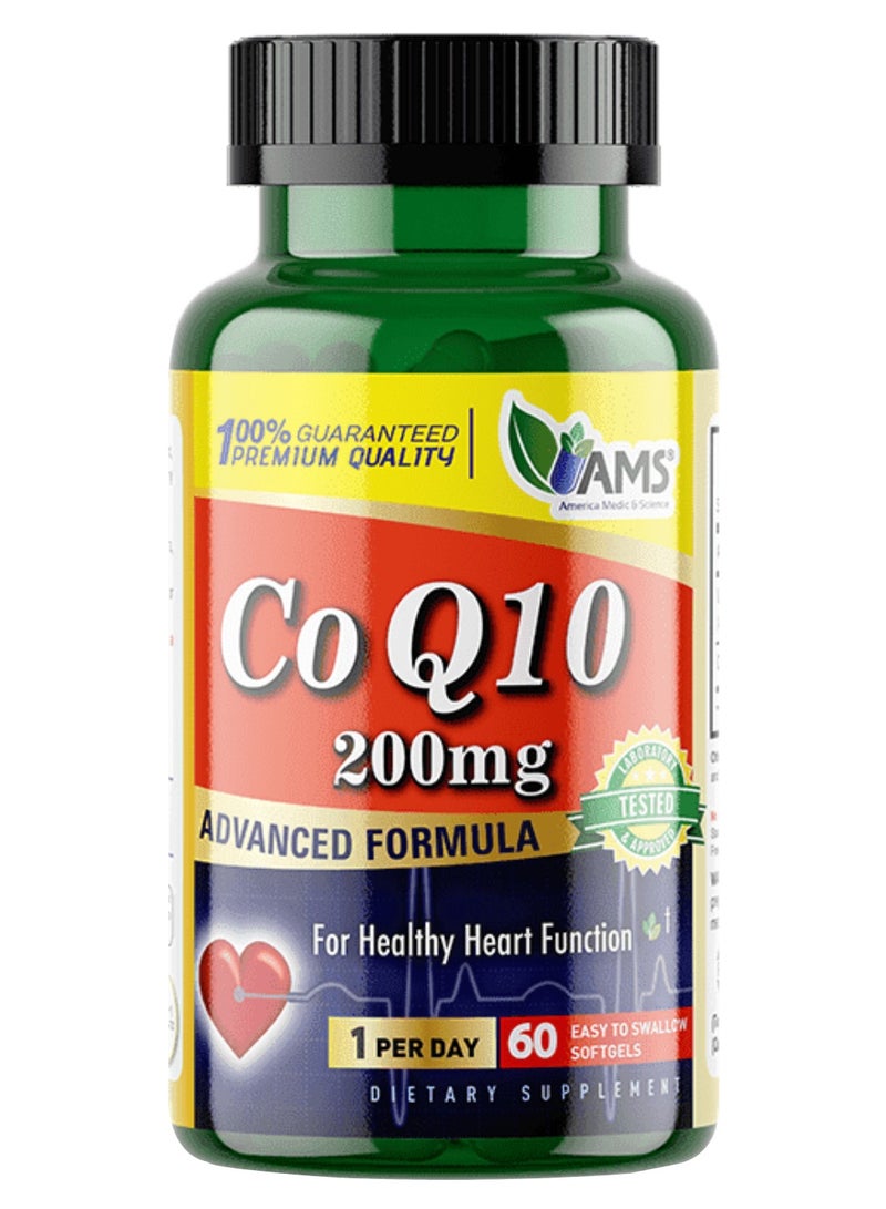 CoQ10 200mg Softgels, Nutritional Supplement 60 Capsules