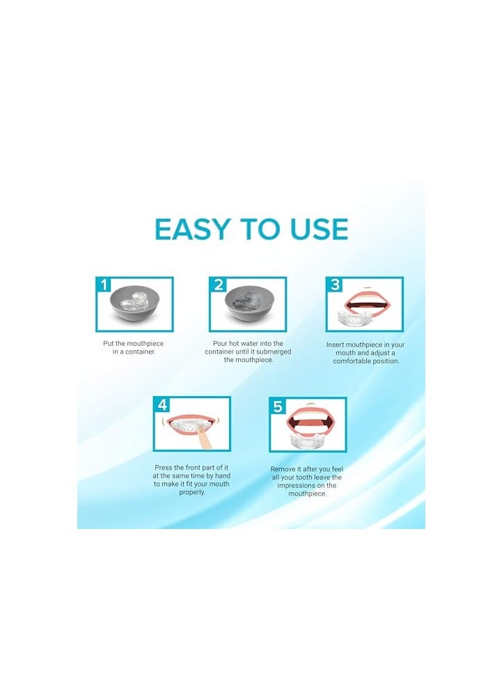 Anti-Snoring Mouth Guard - Adjustable Mouthpiece - Night Time Teeth Mouthguard & Sleeping Bite Guard for Bruxism and Stop Snoring