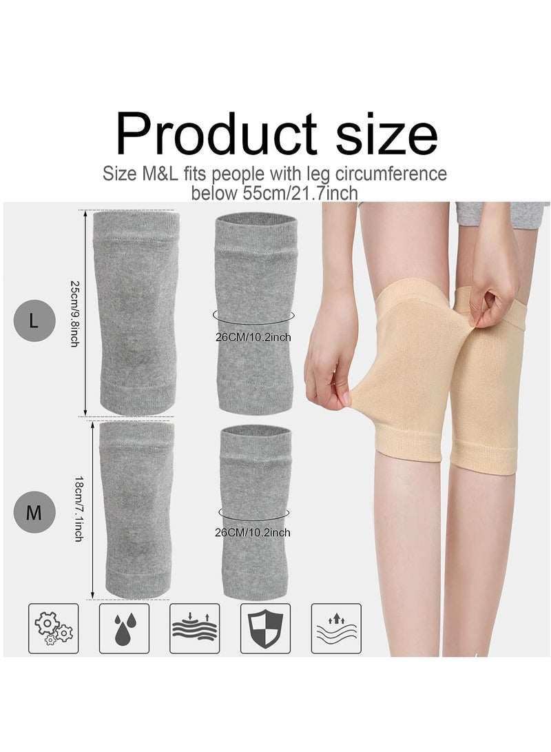 4 Pairs Knee Warmers for Women Men Knee Braces Liner Sleeve Supports Knee Compression Sleeve Winter Cycling Ski Running