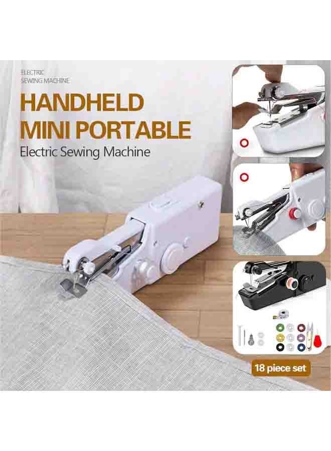 Portable Electric Sewing Machine Mini Cordless Portable Sewing Device Handy Stitch Tool Home Repair Crafts