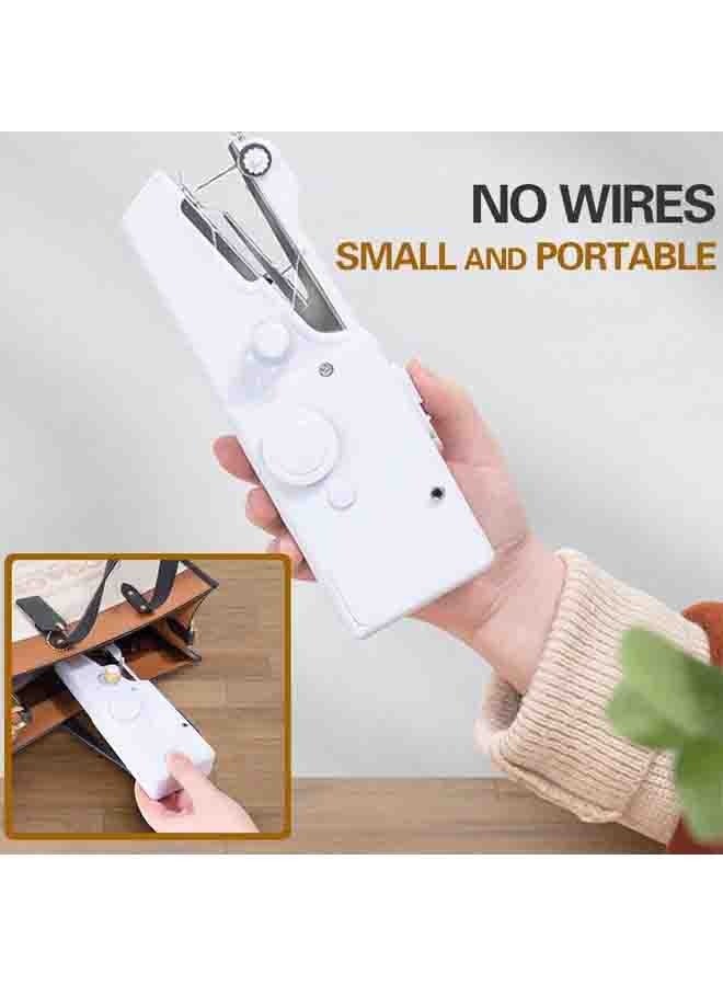 Portable Electric Sewing Machine Mini Cordless Portable Sewing Device Handy Stitch Tool Home Repair Crafts