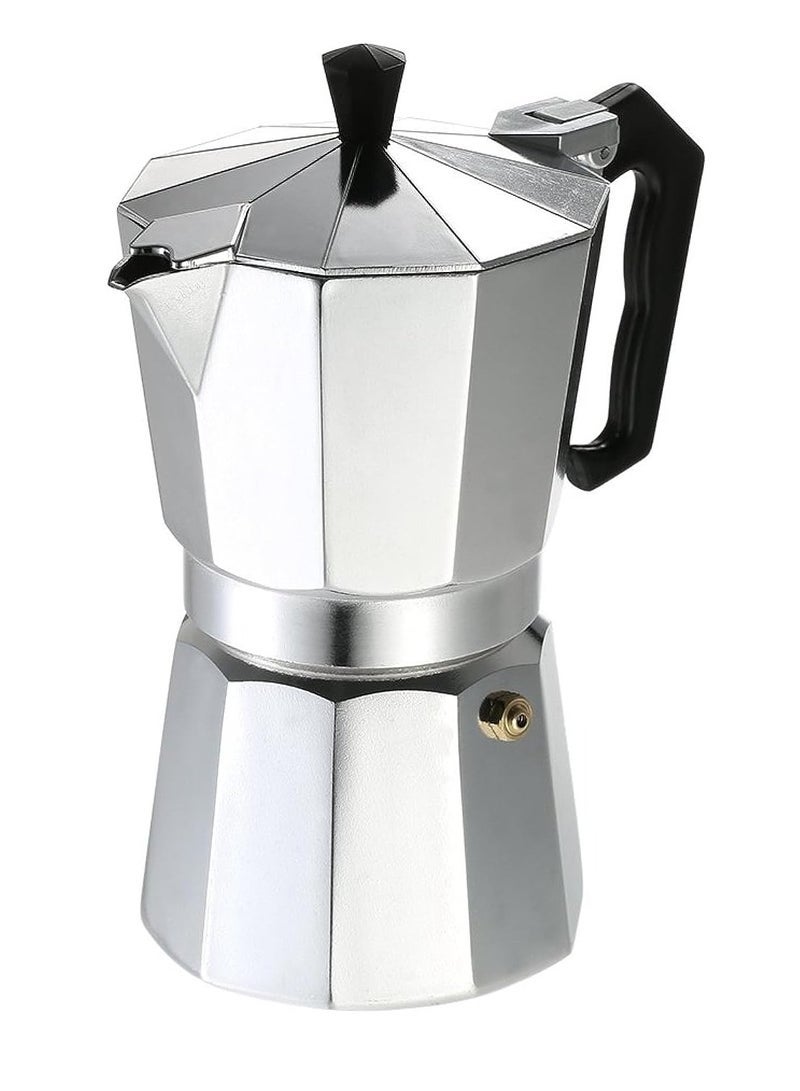 3 Cup Aluminum Espresso Percolator Coffee Stovetop Maker Mocha Pot, Silver