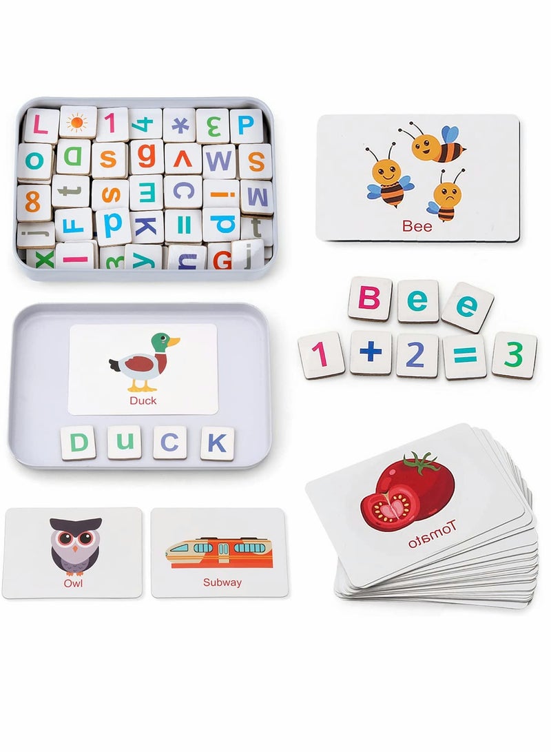 Educational Toy Set, Magnetic Letters Numbers Alphabet, Fridge Magnets, ABC 123, Preschool Learning Spelling Counting, Uppercase Lowercase Math, for 3 4 5 Years Kid Toddler