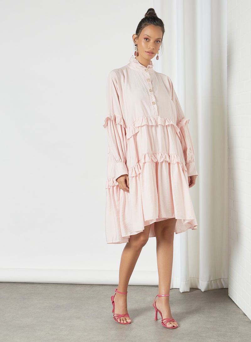 Oversized Midi Dress Pink