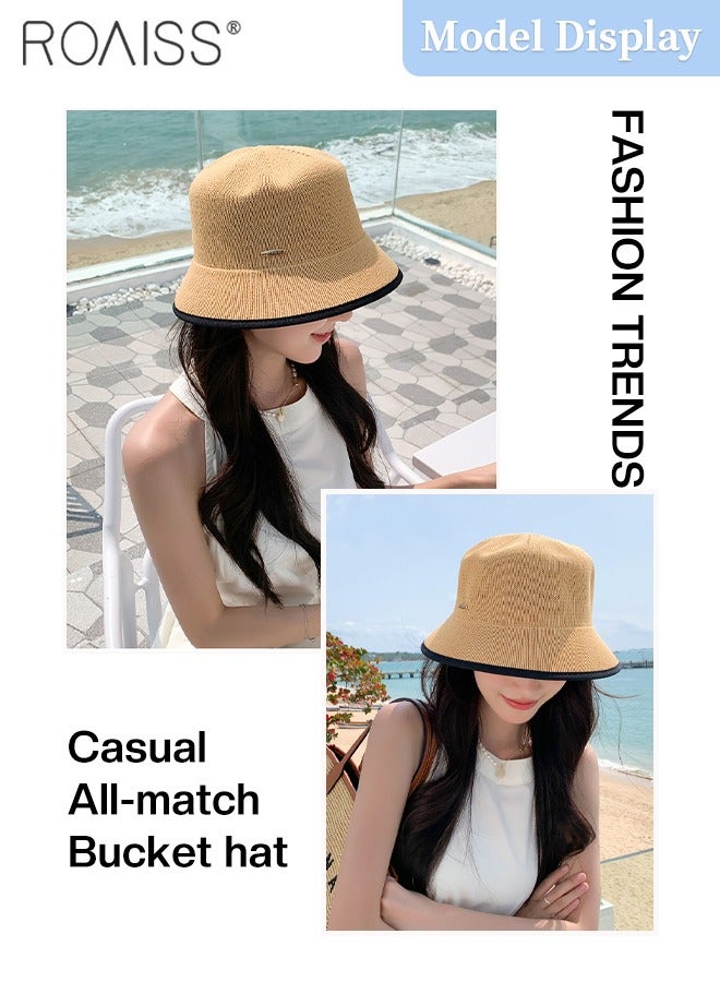 Women's Breathable UV Protection Bucket Hat, Lightweight Breathable Sun Hat with UV Protection for Summer Beach Outdoor, Fashion Accessories