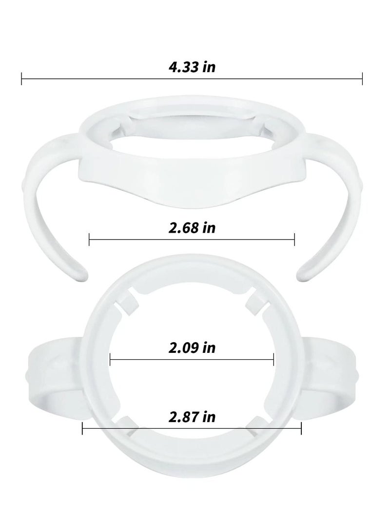 4 Pack Compatible with Baby Bottle Handles for Philips Avent Natural Baby Bottles,Baby Bottle Holder, Baby Feeding Bottles Handles - White