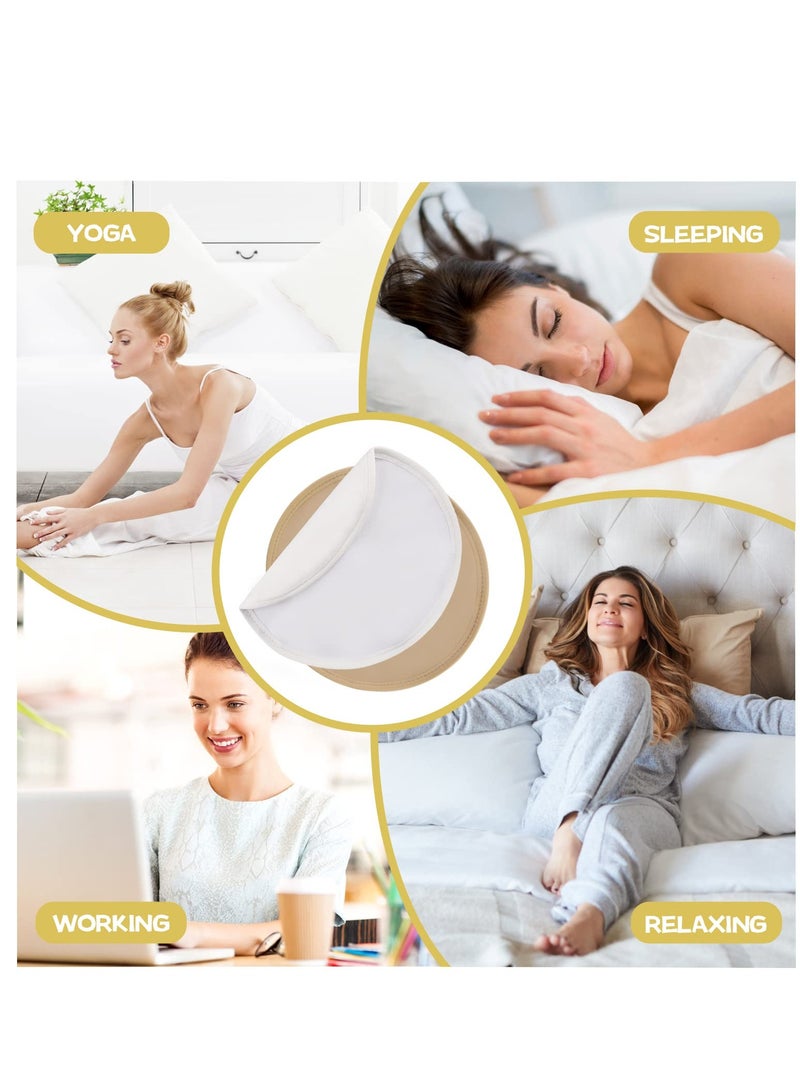 Castor Oil Pack for Breast, 4 Pcs Castor Oil Wrap Organic Cotton Breast Pads, Soft Castor Oil Pads Nursing Pads Bamboo Cotton Reusable Washable Anti Castor Oil Leak, Oil Not Included