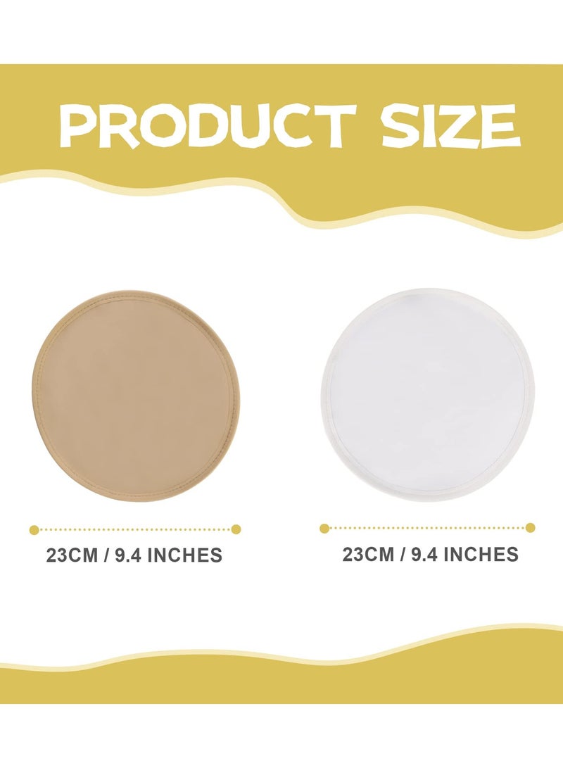 Castor Oil Pack for Breast, 4 Pcs Castor Oil Wrap Organic Cotton Breast Pads, Soft Castor Oil Pads Nursing Pads Bamboo Cotton Reusable Washable Anti Castor Oil Leak, Oil Not Included