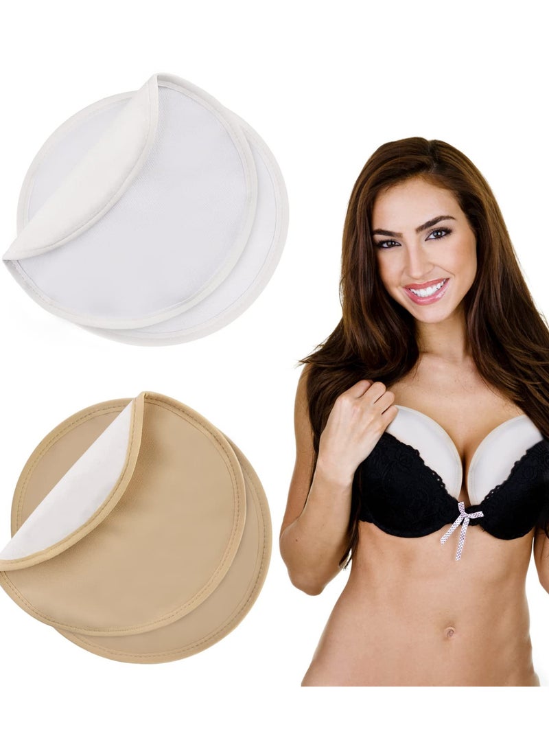 Castor Oil Pack for Breast, 4 Pcs Castor Oil Wrap Organic Cotton Breast Pads, Soft Castor Oil Pads Nursing Pads Bamboo Cotton Reusable Washable Anti Castor Oil Leak, Oil Not Included