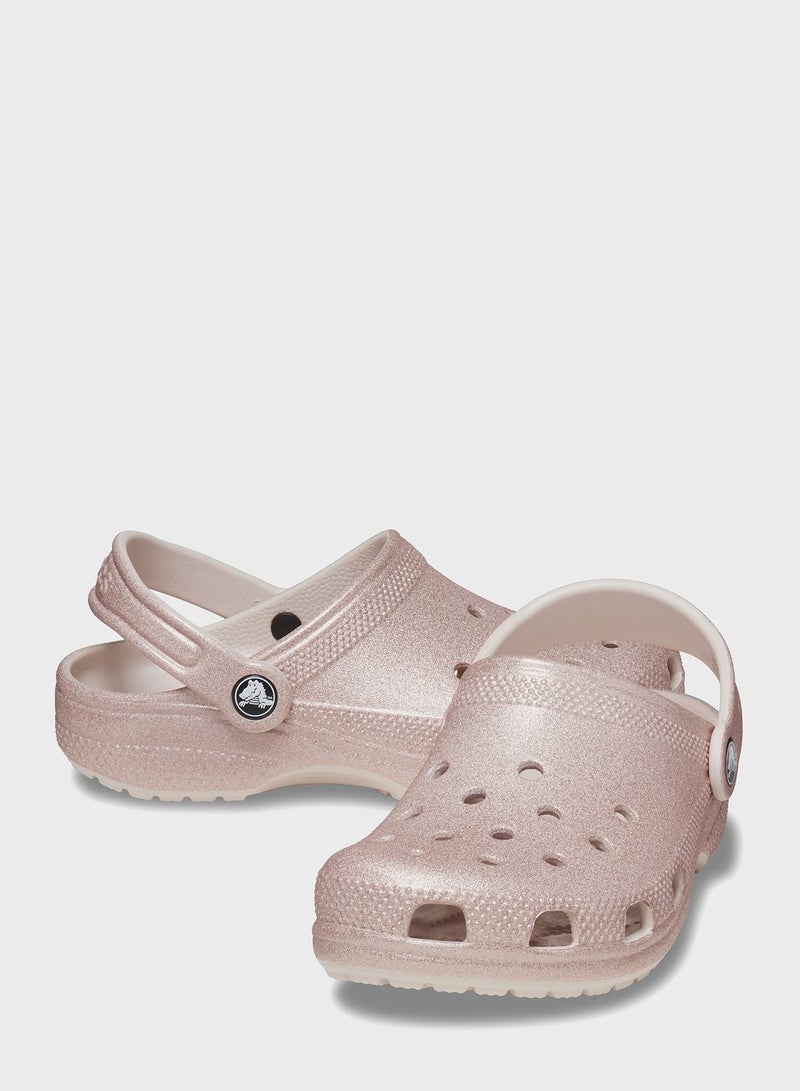 Kids Classic Glitter Clog Sandals