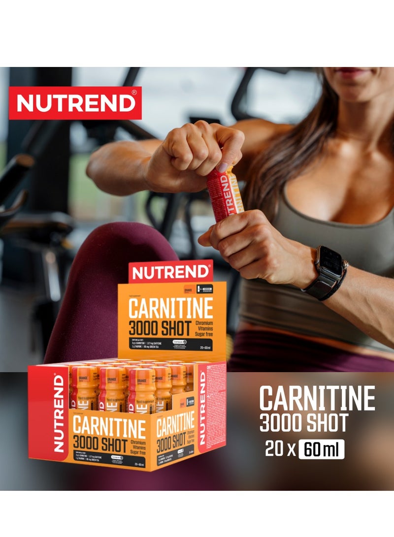 Carnitine 3000 Shot, 20 x 60 ml, Orange Flavor