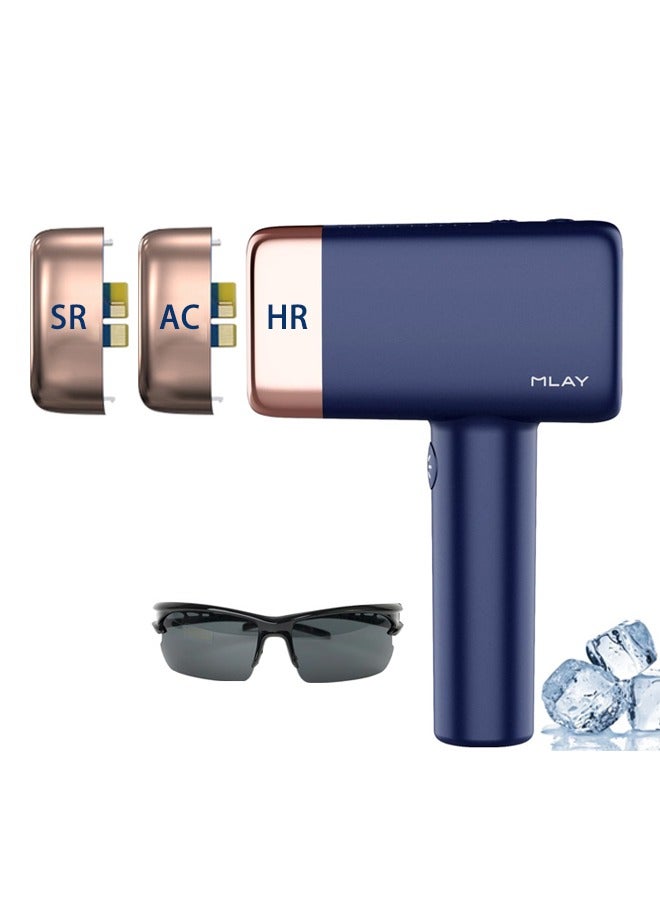 T14 Hair Removal Device With Three Lenses, One For Body Hair, One For Removing Wrinkles And Tightening The Skin, And One For Removing Acne