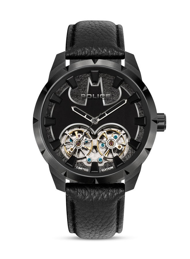 Men's Analog Round Shape Leather Wrist Watch GE00227 - 45 Mm