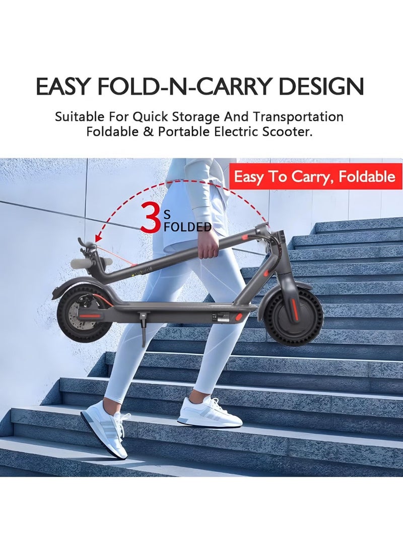 High-Speed Electric Scooter for Adults | 350W Motor | 8.5 Inch Tires | Max Speed 50 Km/h | 20 Miles Range | Foldable E-Scooter with App Control & E-ABS