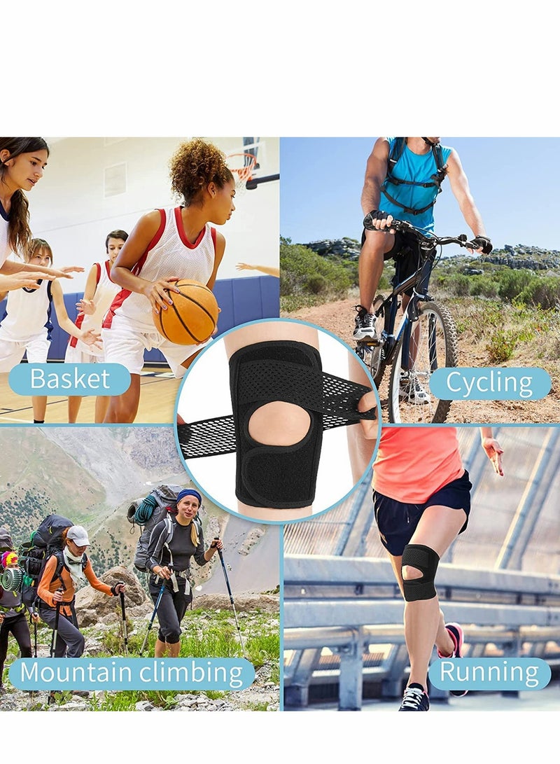 Knee Brace with Side Stabilizers Relieve Meniscal Tear Knee Pain ACL MCL Arthritis,Joint Pain Relief, Breathable Adjustable Knee Support Suitable for Sports Injuries (Right - L)