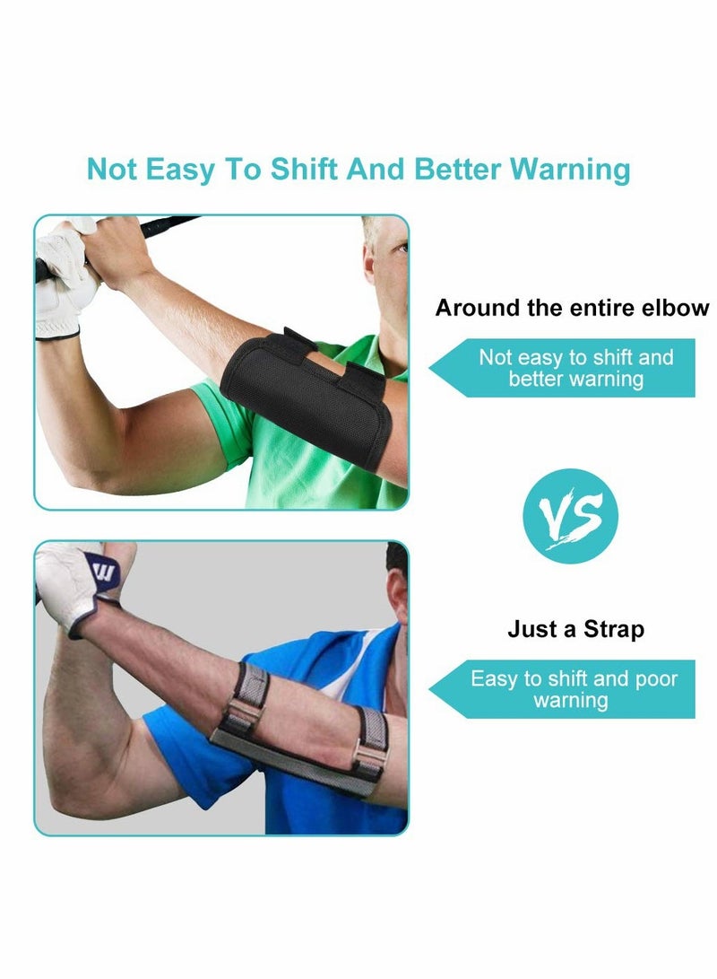 Golf Swing Training Aid Elbow, Golf Swing Trainer Straight Arm Golf Training Aid with TIK-Tok Sound Notifications, Posture Correction Brace for Golf Beginner Training to Correct Elbow Posture