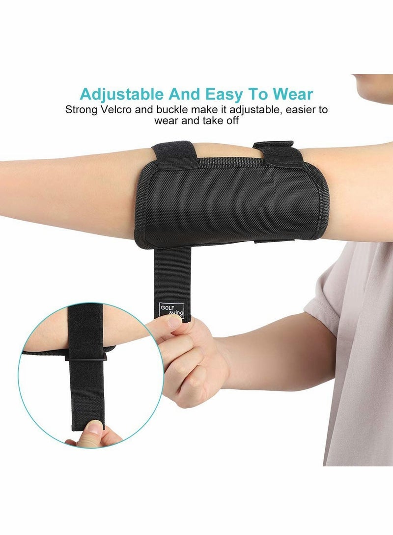 Golf Swing Training Aid Elbow, Golf Swing Trainer Straight Arm Golf Training Aid with TIK-Tok Sound Notifications, Posture Correction Brace for Golf Beginner Training to Correct Elbow Posture