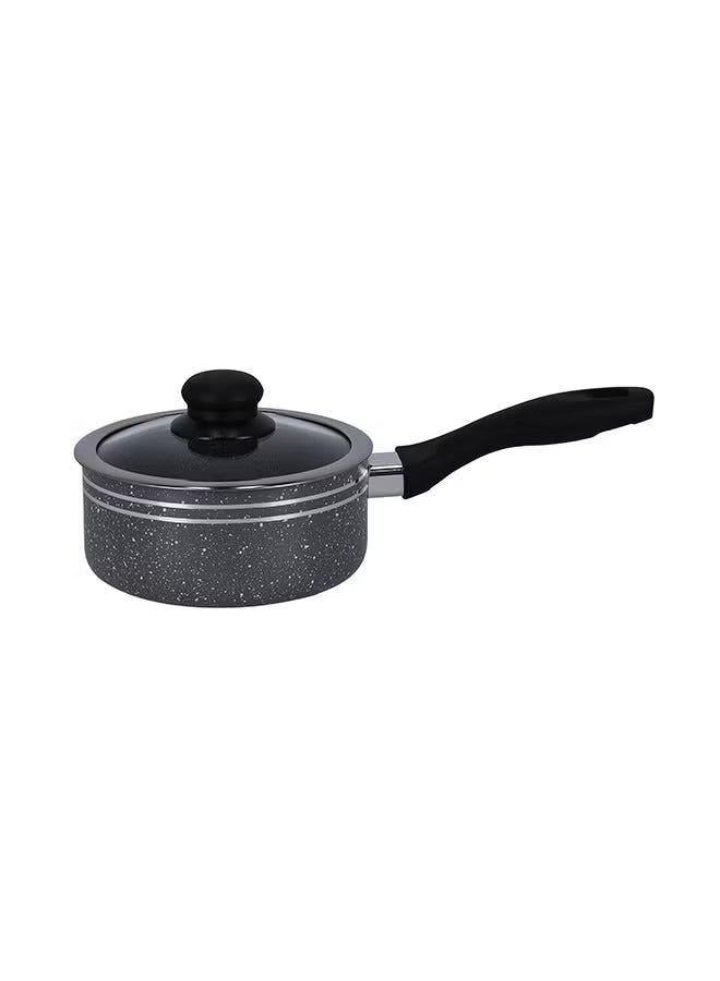 10-Piece Aluminum Cookware Set Black 55x45x22cm