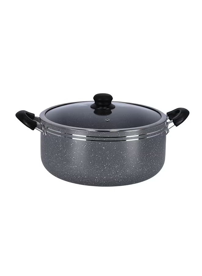 10-Piece Aluminum Cookware Set Black 55x45x22cm